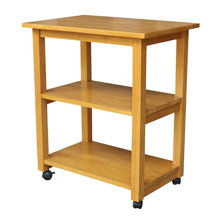 International Concepts Microwave Cart, Medium Oak WC04-185
